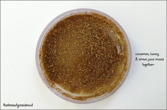 Cinnamon honey lemon mixed together