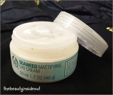 Body Shop Seaweed Mattifying Day Cream has tub packaging