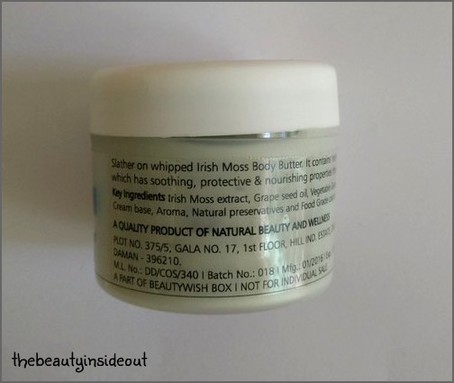 Irish Moss Body Butter Description