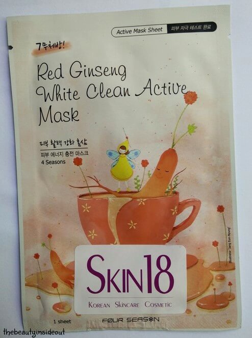 Korean Face Mask Sheet- Four Season Red Ginseng