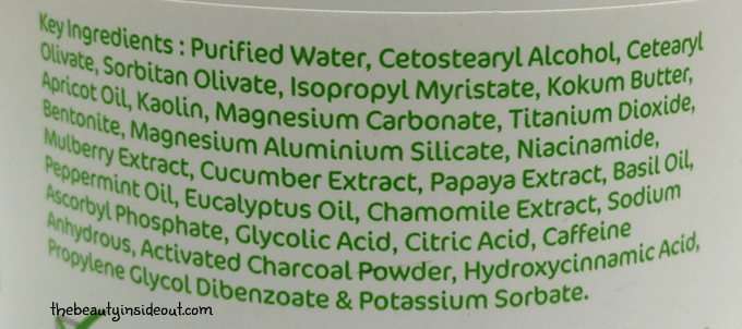 Mamaearth C3 Face Mask Ingredients