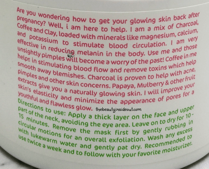 Mamaearth C3 Face Mask Product Details