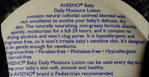 Aveeno Baby Daily Moisture Lotion Product Details