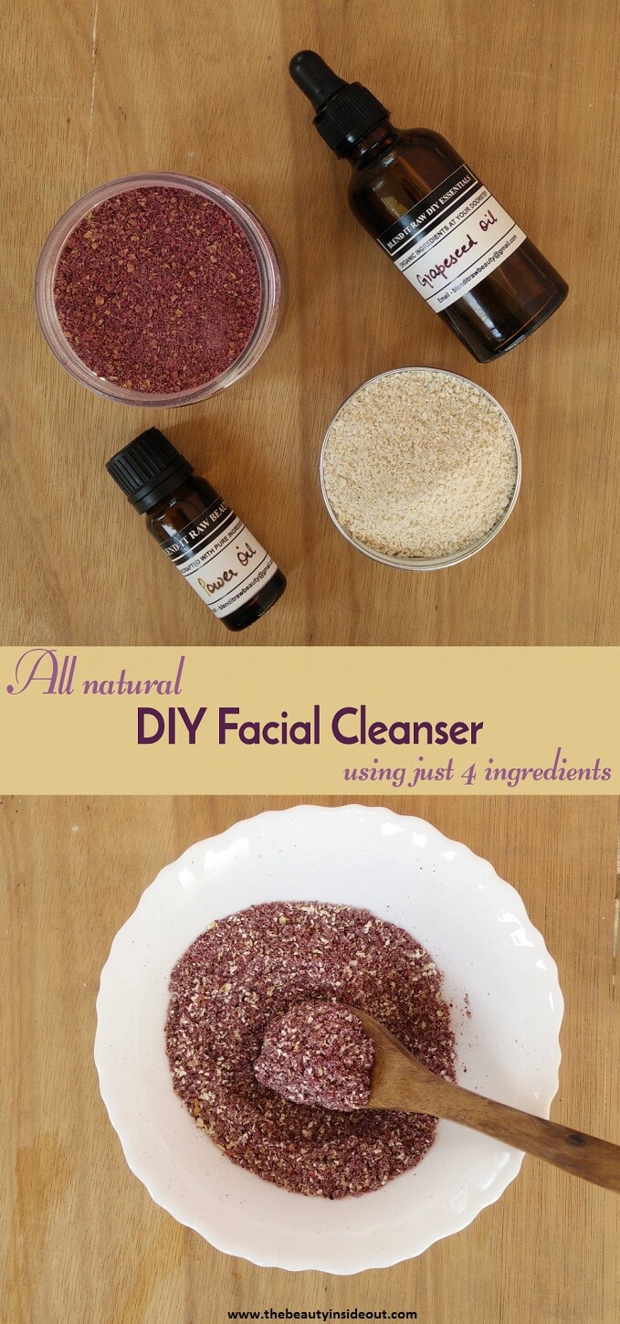 All Natural DIY Facial Cleanser using just 4 ingredients