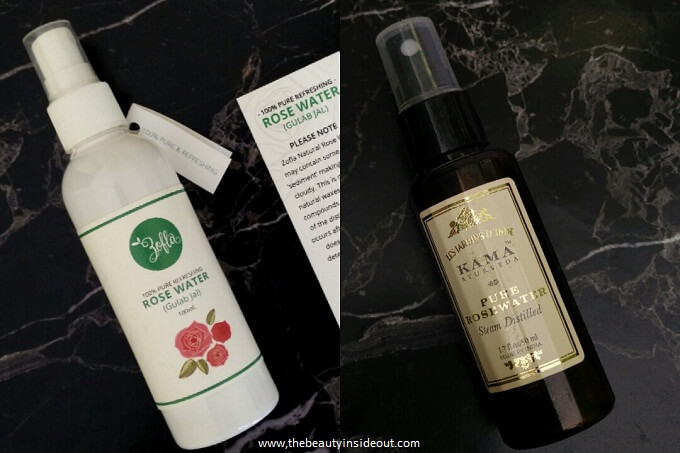 Zofla Rose Water - COmparison with Kama Ayurveda Rose Water