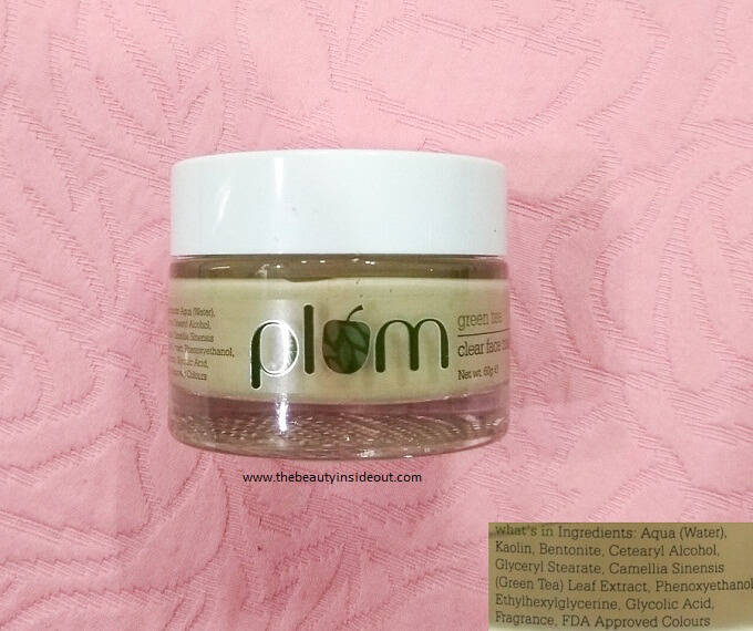 Plum Green Tea Clear Face Mask