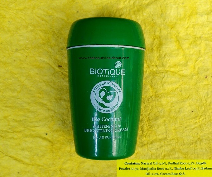 Biotique Bio Coconut Whitening and Brightening Cream