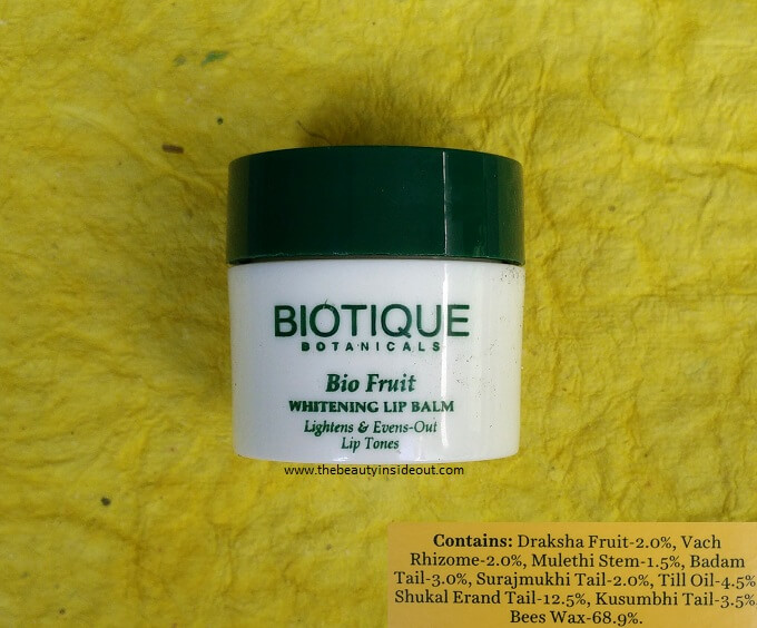 Biotique Bio Fruit Whitening Lip Balm