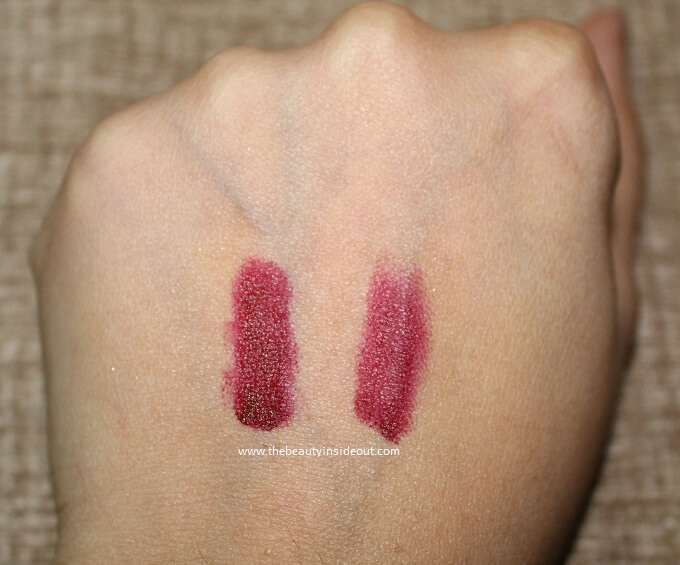 L’Oreal Paris Collection Star Pure Garnet Lipstick Swatches