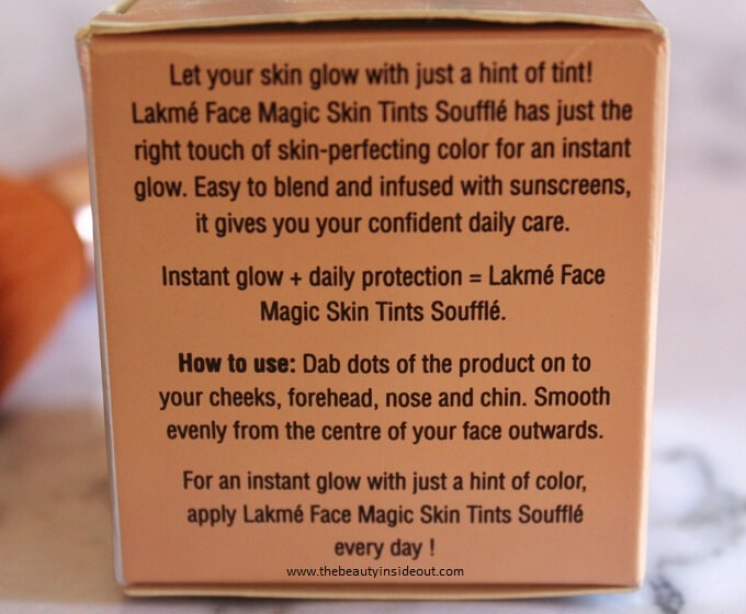 Lakme Face Magic Skin Tints Souffle Description