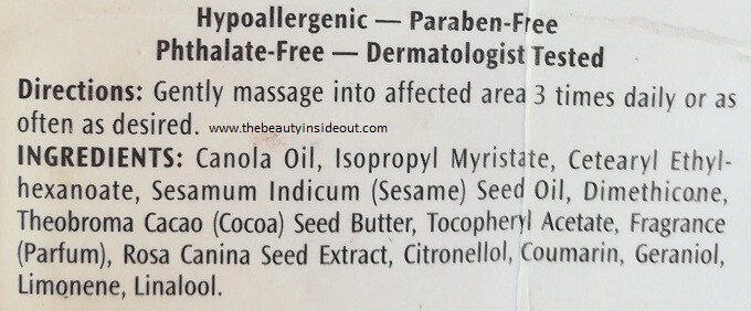 Palmer's Skin Therapy Oil Ingredients