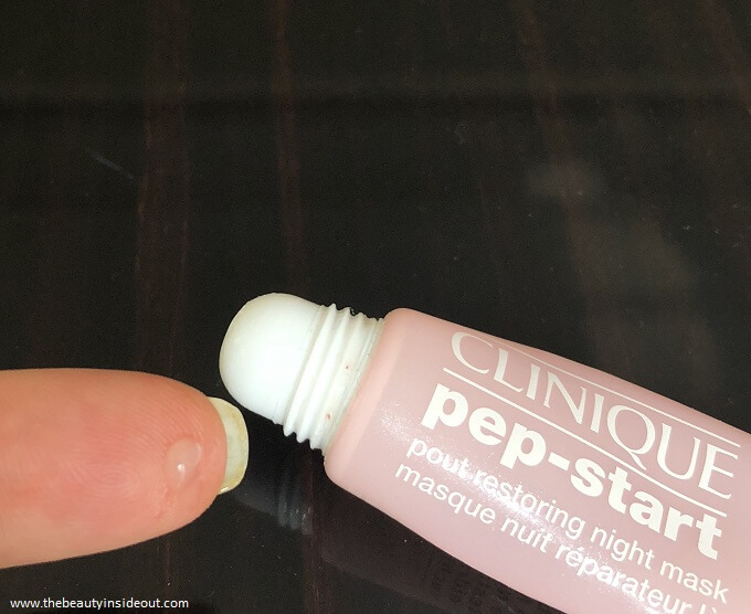 Clinique Pep Start Pout Restoring Night Mask Swatch