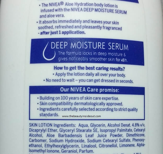 Nivea-Aloe-Hydration-Body-Lotion Ingredients