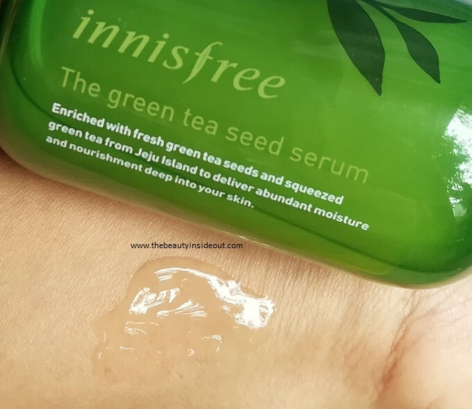 Innisfree Green Tea Seed Serum Swatch