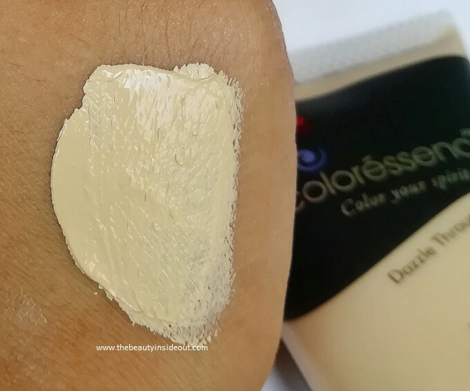 Coloressence Aqua Makeup Base Swatch Ivory