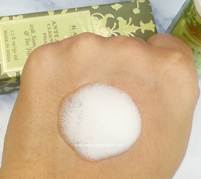 Kama Ayurveda Anti Acne Cleansing Foam Texture