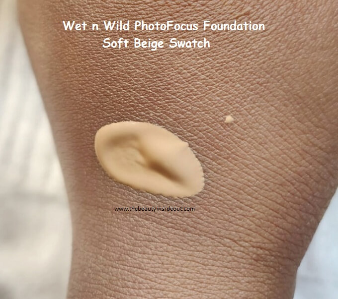 Wet n Wild Photo Focus Foundation Swatch