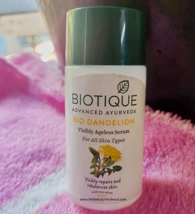 Biotique Bio Dandelion Visibly Ageless Serum Review