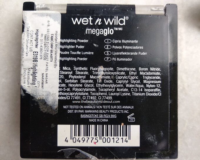 Wet n Wild Highlighter Ingredients