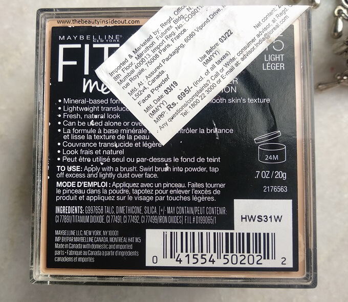 Maybelline Fit Me Loose Powder Review