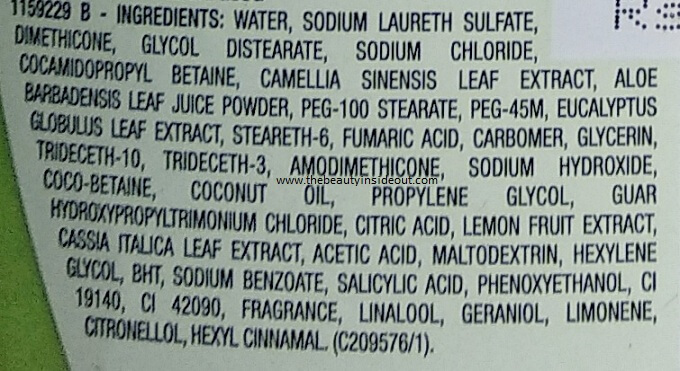 Garnier Ultra Blends 5 Precious Herbs Shampoo Ingredients