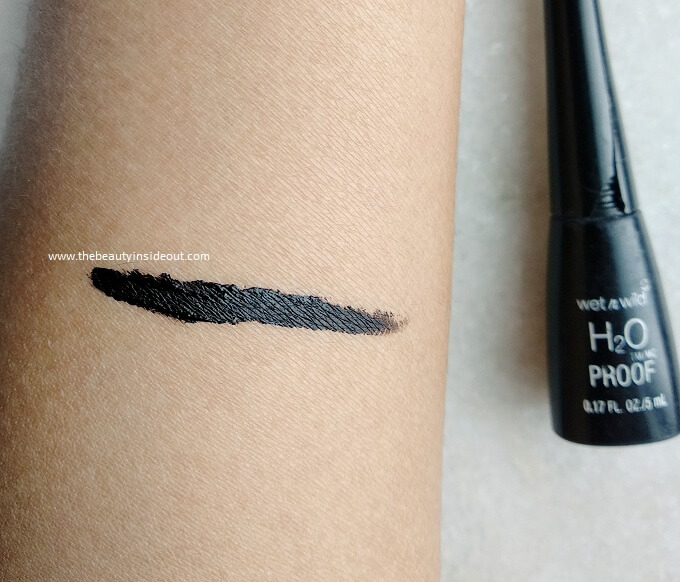 Wet n Wild H20 Proof Liquid Eyeliner Swatch