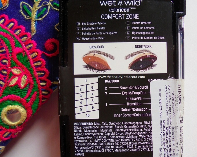 Wet n Wild Color Icon Eyeshadow Palette Comfort Zone Ingredients