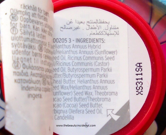 The Body Shop Strawberry Lip Butter Ingredients