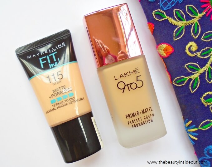 Lakme 9 to 5 Primer + Matte Perfect Cover Foundation vs. Maybelline Fit Me Matte + Poreless Foundation