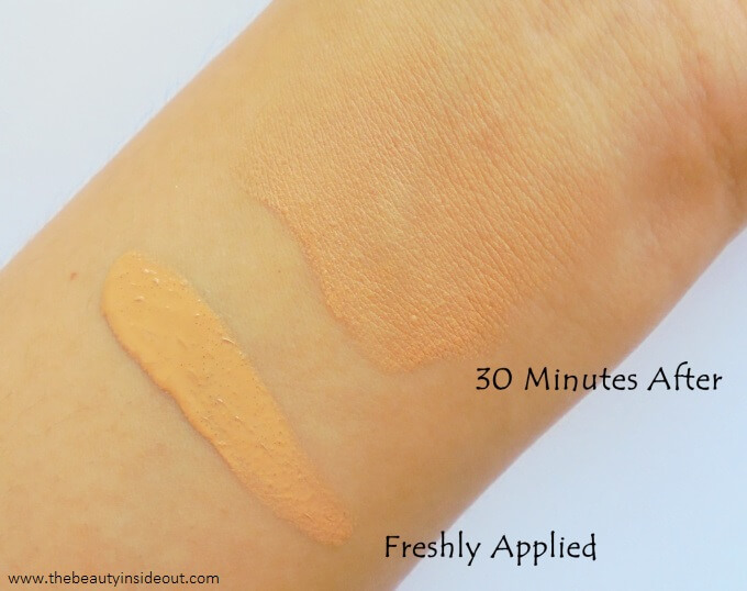 Lakme 9 to 5 Primer + Matte Perfect Cover Foundation After 30 minutes
