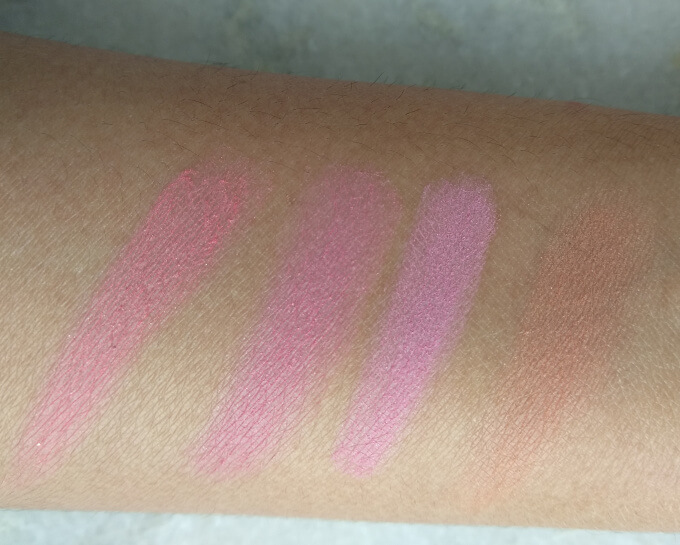 Elf Powder Blush Palette Light Swatches