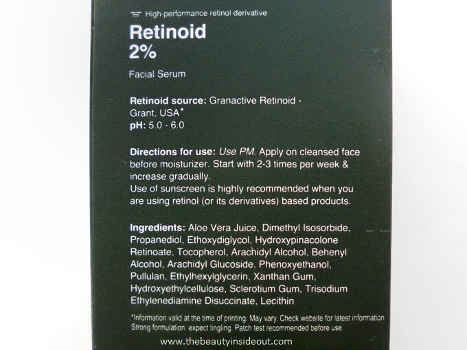 Minimalist Granactive Retinoid Ingredients