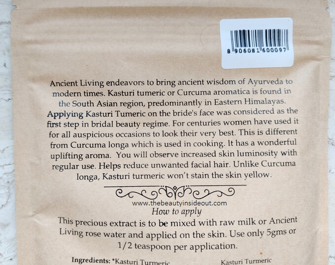 Kasturi Turmeric Face Pack