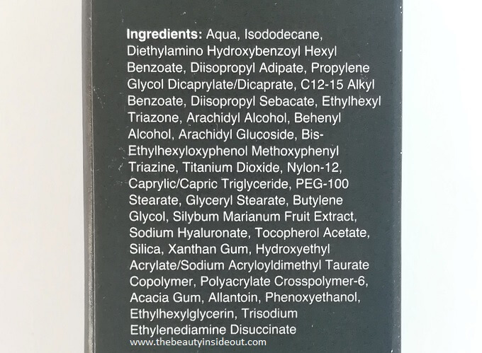 Minimalist SPF 60 Silymarin Sunscreen Ingredients