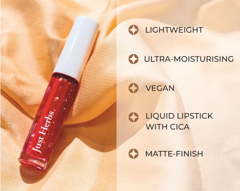 Just Herbs Herb Enriched Matte Liquid Lipstick Vegan, Matte & Weightless!