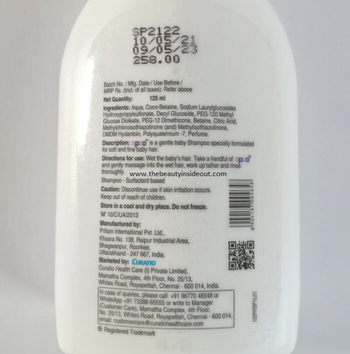 Spoo Shampoo Ingredients