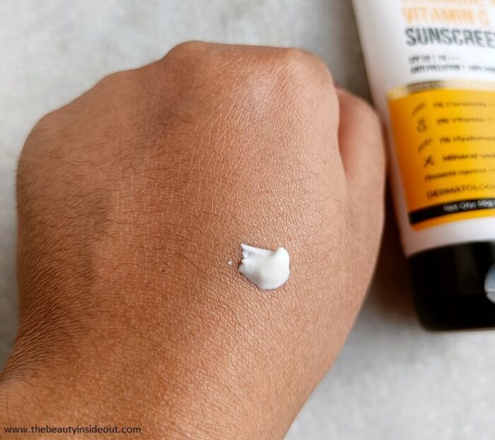 Dr Sheth's Ceramide & Vitamin C Sunscreen Texture