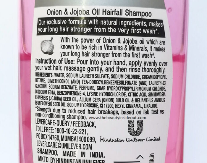 Sunsilk shampoo deals ingredients