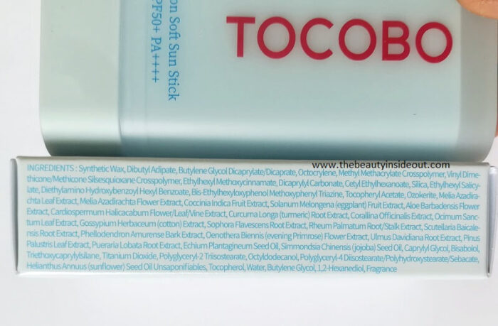 Tocobo Cotton Soft Sun Stick Ingredients