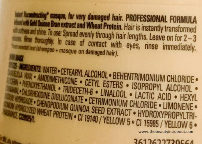 L'Oreal Professionnel Absolut Repair Hair Mask Ingredients
