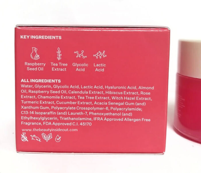 Bayla Skin Raspberry Vital Face Mask Ingredients