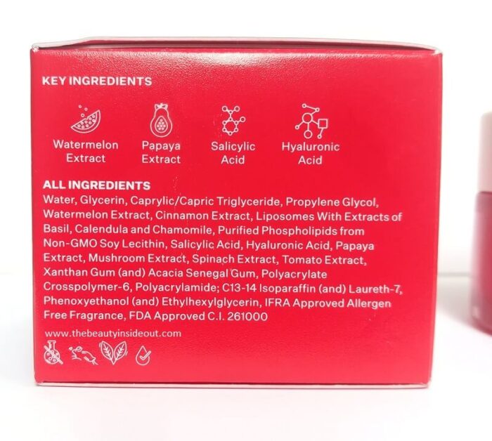 Bayla Skin Face Mask Watermelove Ingredients