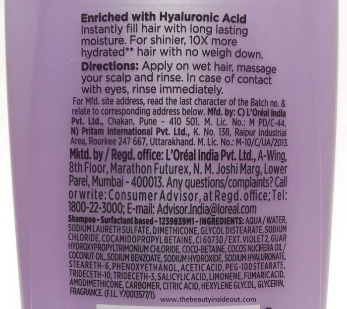 Halvtreds Kirken grill Is L'Oreal Hyaluronic Shampoo good for hair? Detailed Review Inside