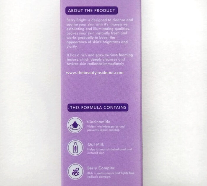 Conscious Chemist Berry Bright Face Cleanser Claims