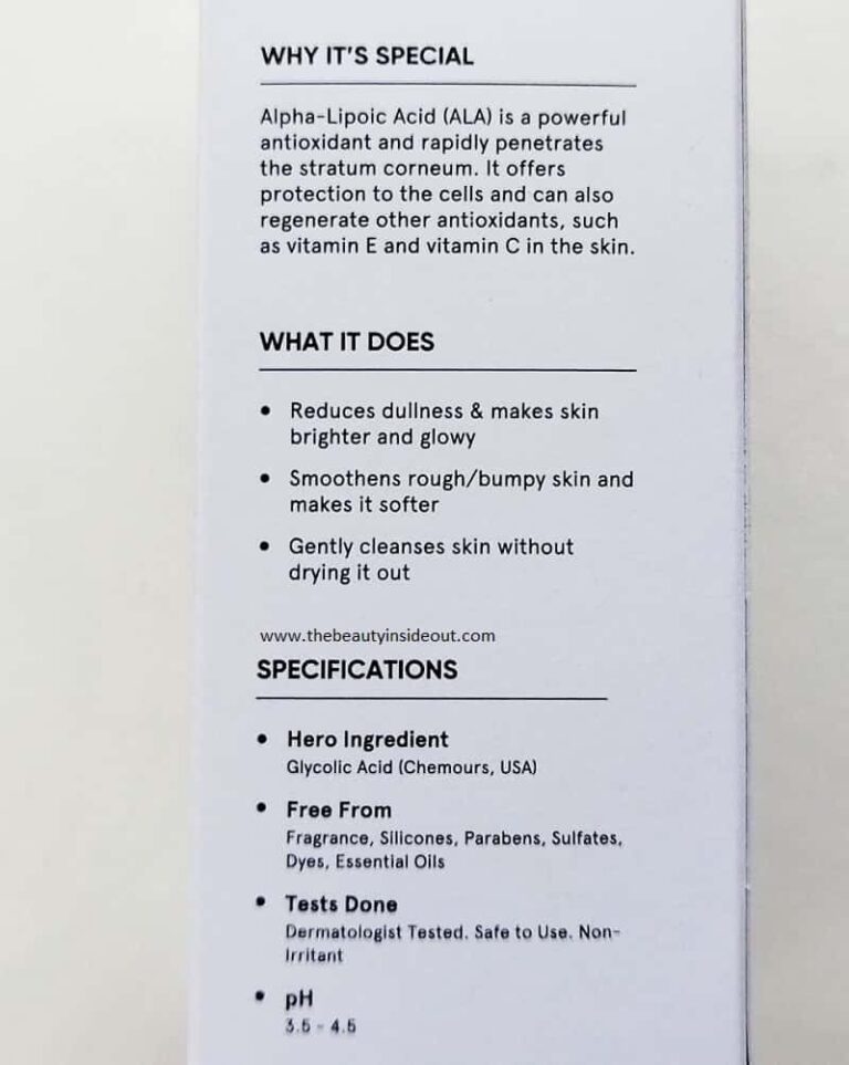 Minimalist Glycolic Acid Face Wash with ALA For Brightening Review