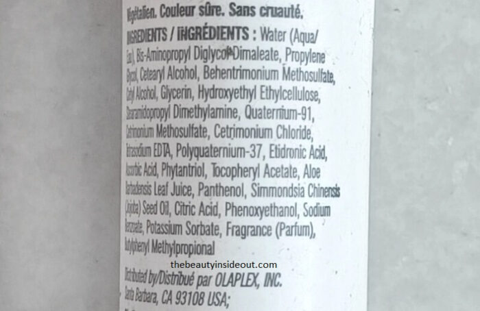 Olaplex No 3 Ingredients
