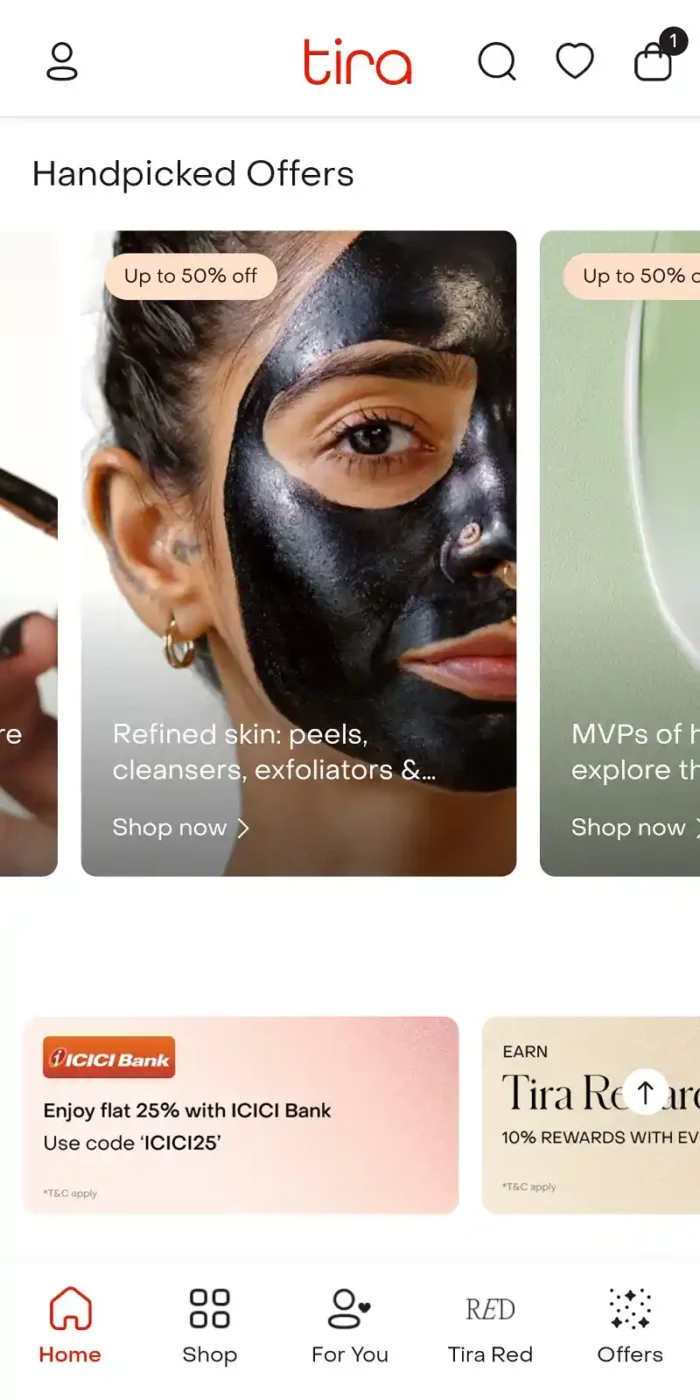 Tira Beauty User Interface