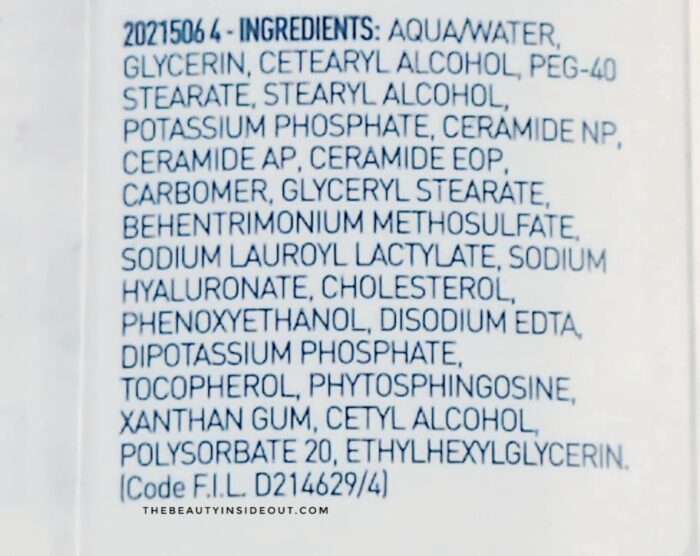 CeraVe Hydrating Facial Cleanser Ingredients