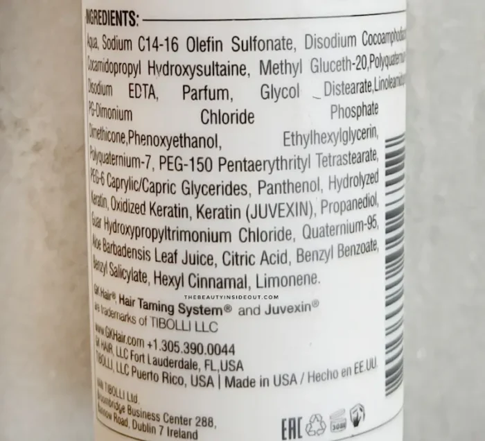Gk Shampoo Ingredients